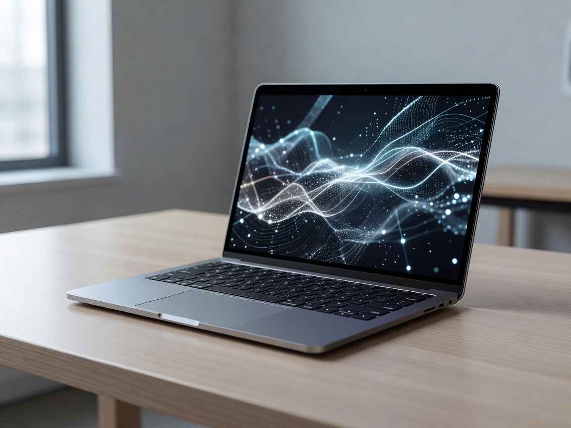 Sleek modern laptop on a desk representing technology